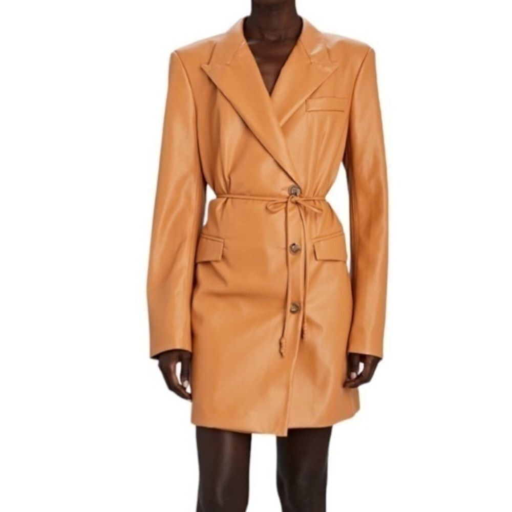 NANUSHKA Remi Vegan Leather Blazer Dress